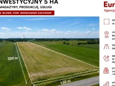 Działka inwestycyjna Błonie