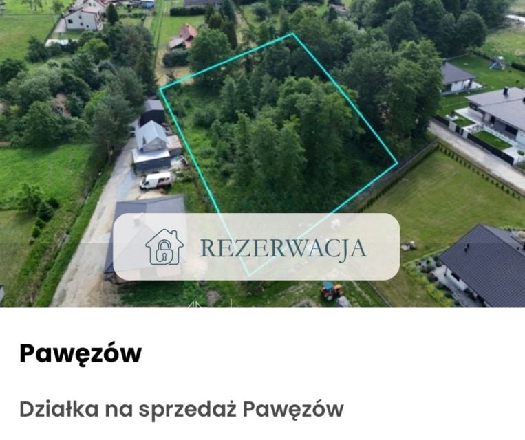 Działka budowlana Pawęzów