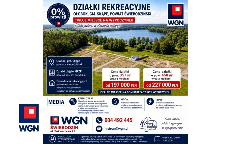 Działka rekreacyjna Ołobok