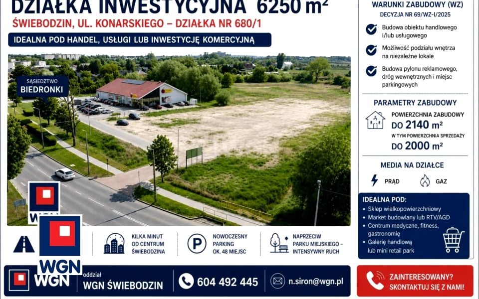 Działka inwestycyjna Świebodzin