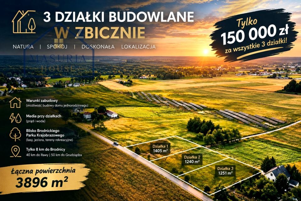 Działka budowlana Zbiczno