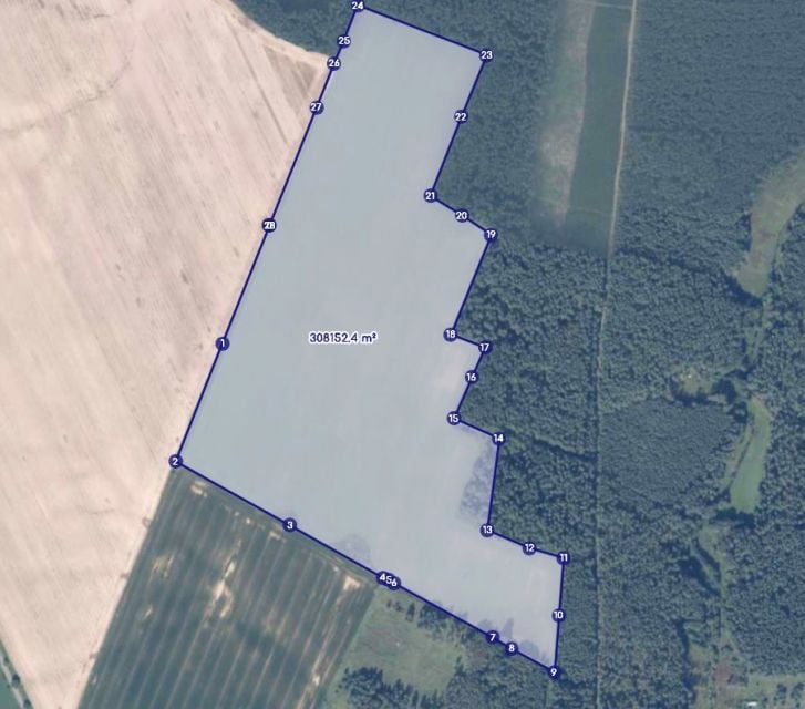 Działka rolna Krzywań