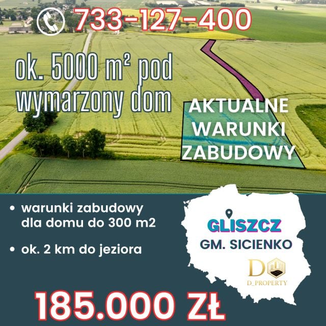 Pusta działka Gliszcz