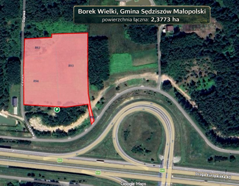 Działka usługowa Borek Wielki
