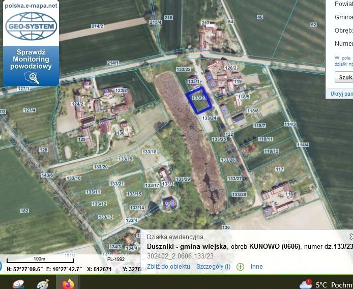 Działka budowlana Kunowo