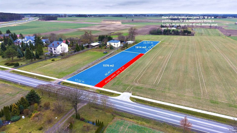 Działka usługowa Niedrzwica Duża