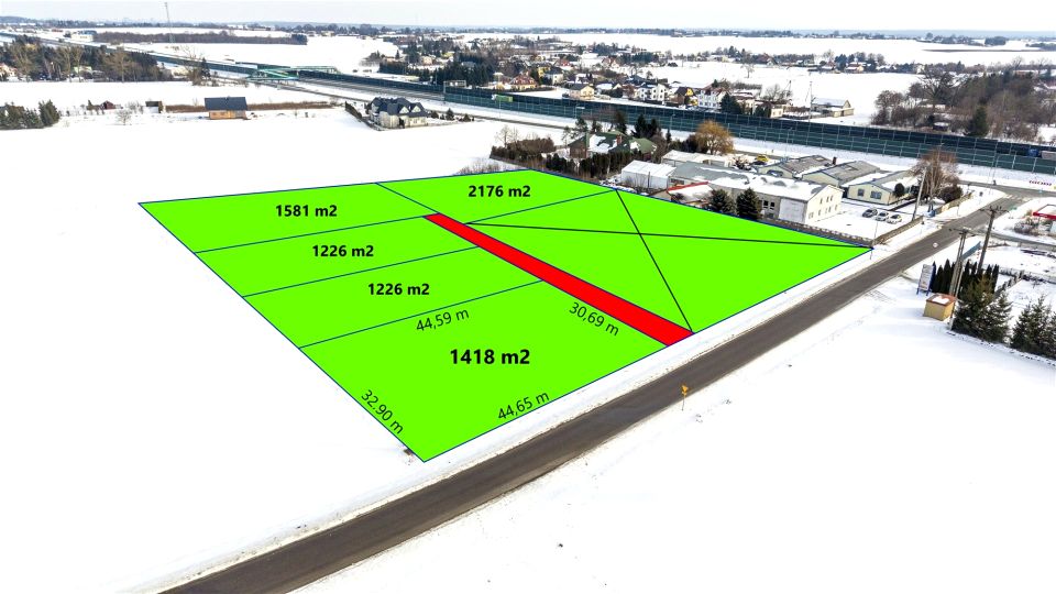 Działka usługowa Trojaczkowice