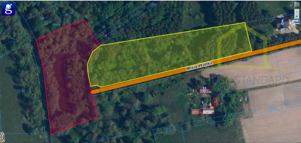 Działka rolna Budy Zosine