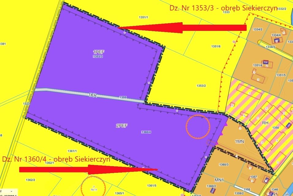 Działka przemysłowa Siekierczyn