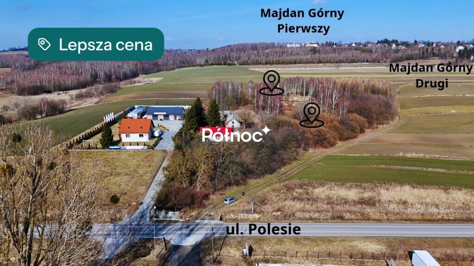 Działka budowlano-rolna Majdan Górny