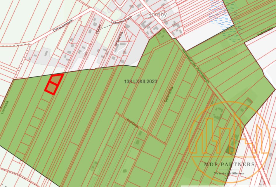 Działka budowlana Poręby