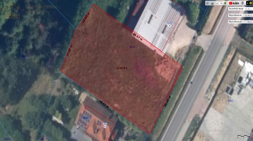 Działka usługowa Koźmice Wielkie