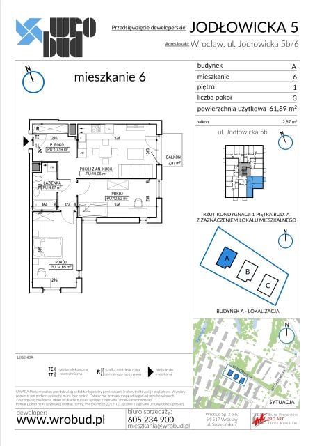 Mieszkanie Pracze Odrzańskie, ul. Jodłowicka 5