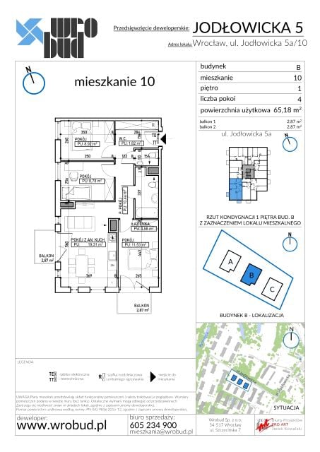 Mieszkanie Pracze Odrzańskie, ul. Jodłowicka 5