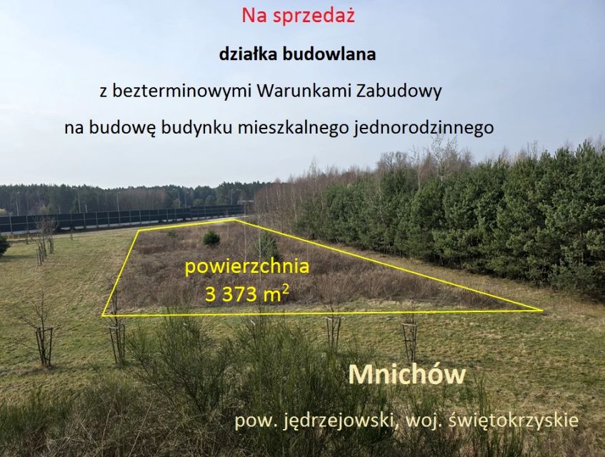 Działka budowlana Mnichów