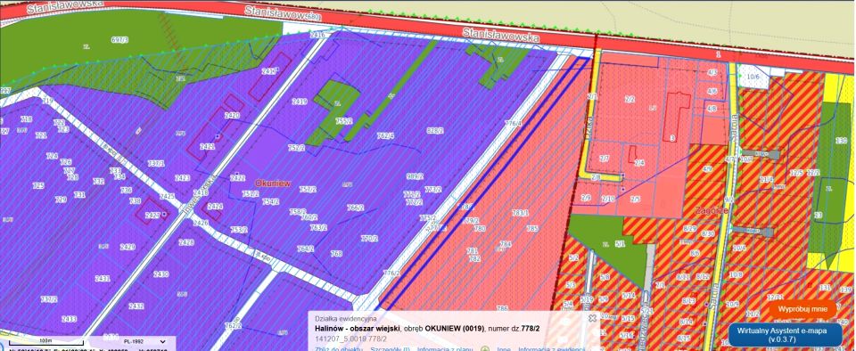 Działka usługowa Okuniew