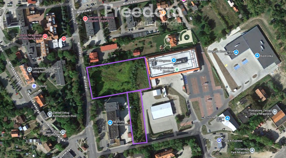 Działka usługowa Mrągowo