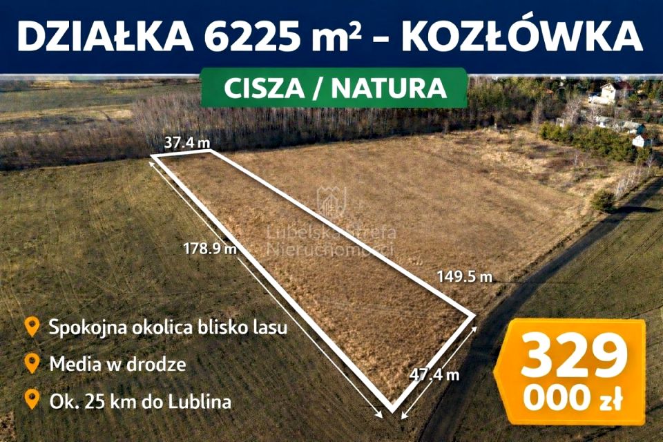 Działka budowlana Kozłówka