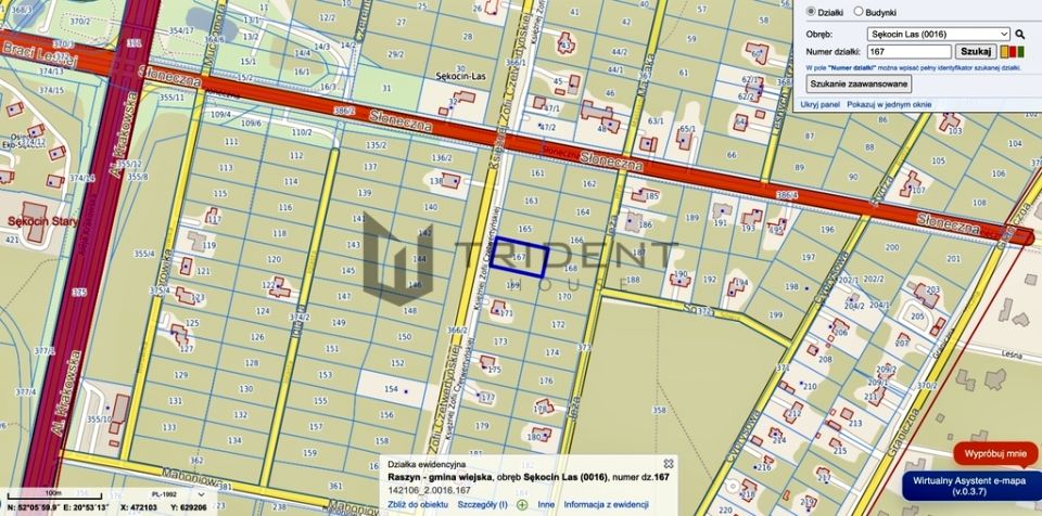 Działka budowlana Sękocin-Las