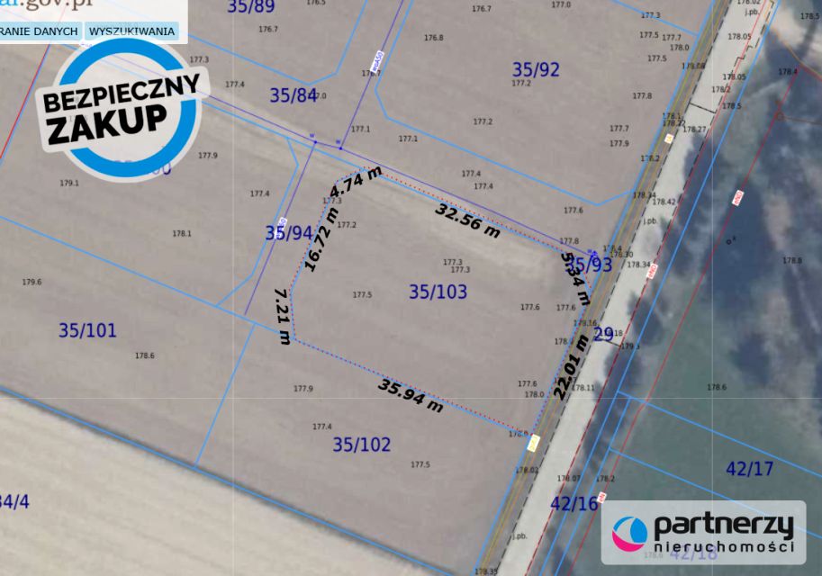 Działka budowlana Tokary