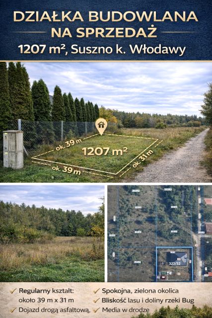 Działka budowlana Suszno sprzedam