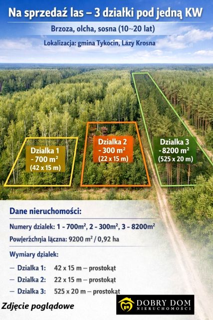 Działka leśna Krosno