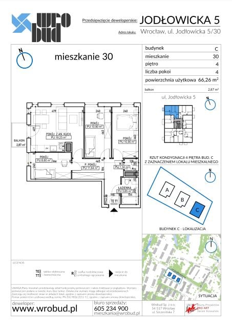 Mieszkanie Pracze Odrzańskie, ul. Jodłowicka 5
