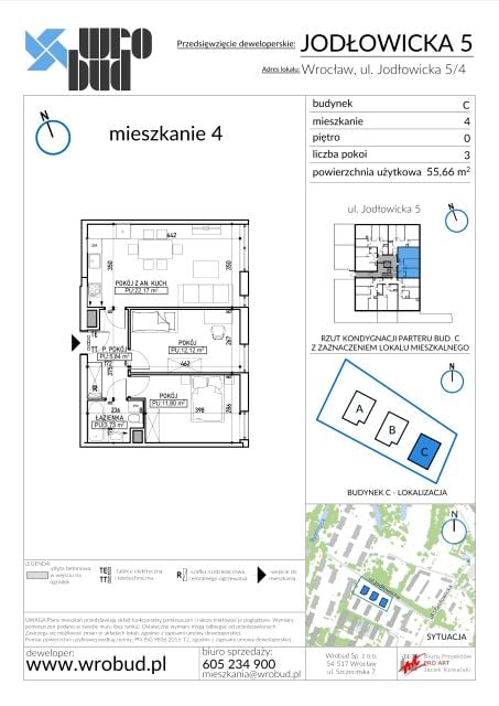 Mieszkanie Pracze Odrzańskie, ul. Jodłowicka 5