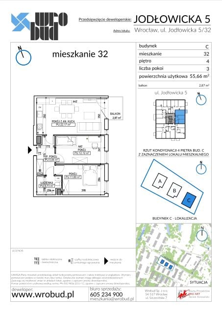 Mieszkanie Pracze Odrzańskie, ul. Jodłowicka 5