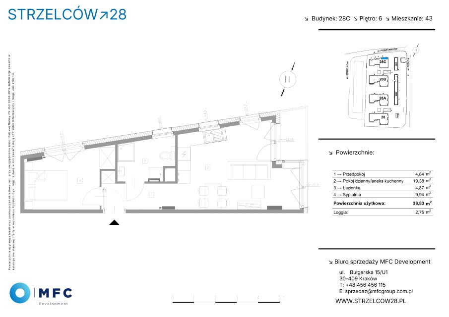 Mieszkanie Prądnik Czerwony, ul. Strzelców 28
