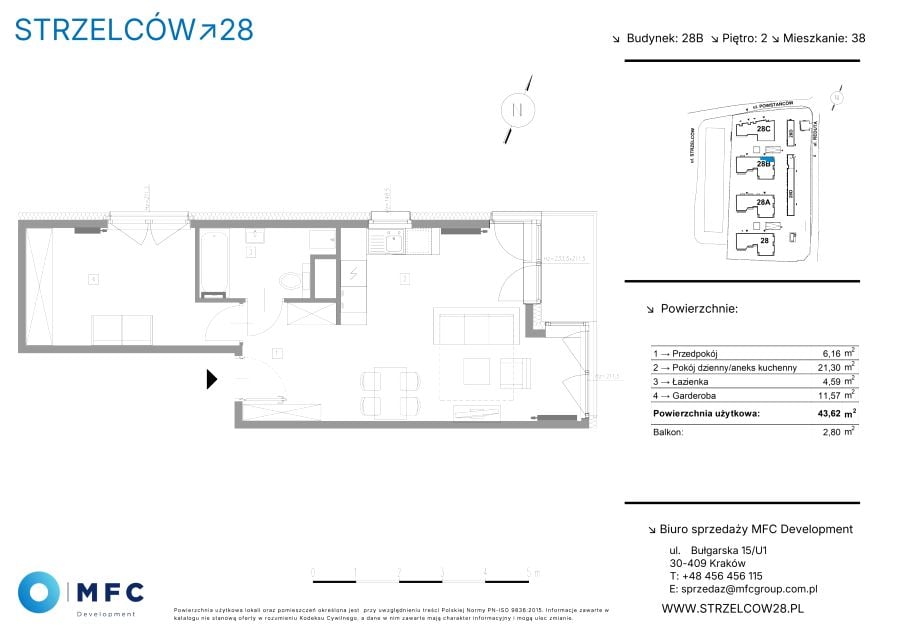 Mieszkanie Prądnik Czerwony, ul. Strzelców 28