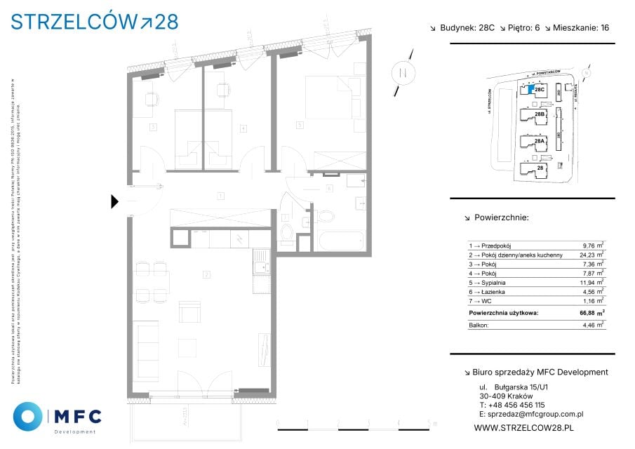 Mieszkanie Prądnik Czerwony, ul. Strzelców 28