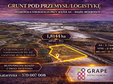 Działka inwestycyjna Kąty Wrocławskie