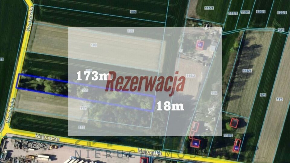 Działka budowlana WODZIN MAJORACKI sprzedam