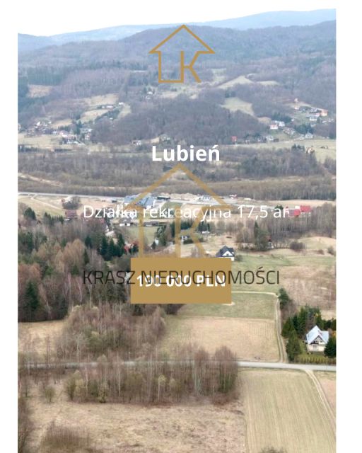 Działka rekreacyjna Lubień