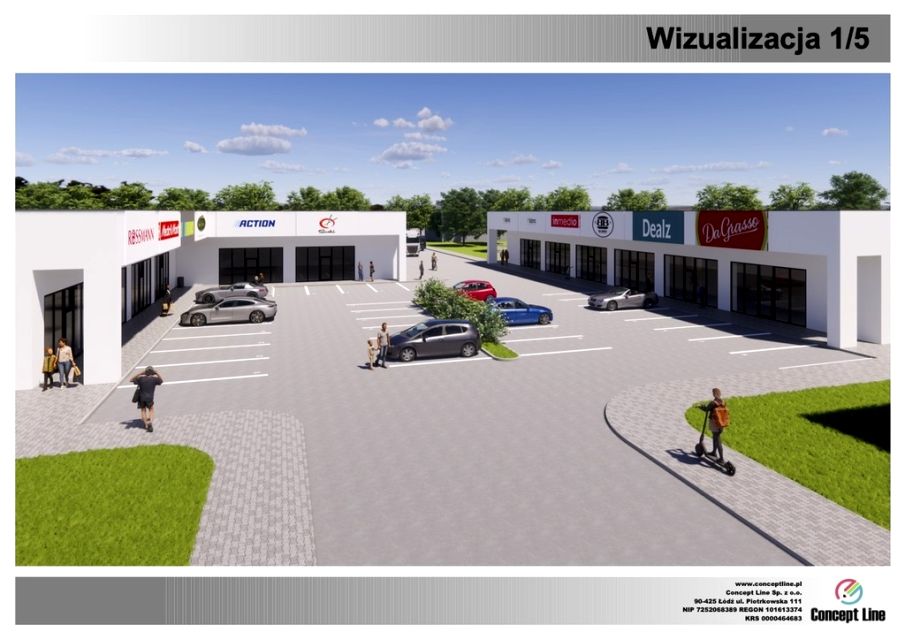 Działka usługowa Ozorków