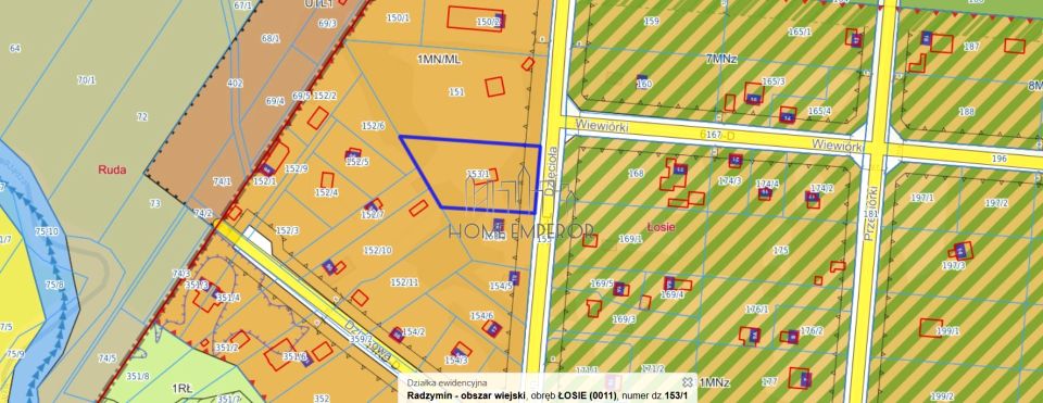 Działka rekreacyjna Łosie