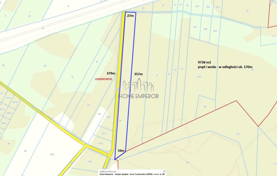 Działka leśna Cendrowice