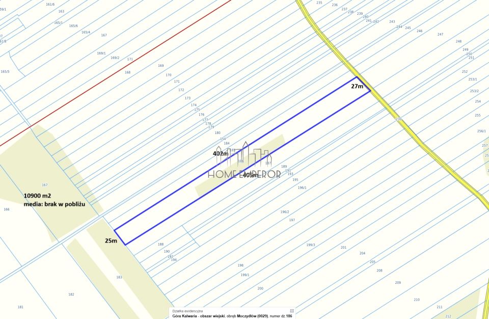 Działka rolna Moczydłów