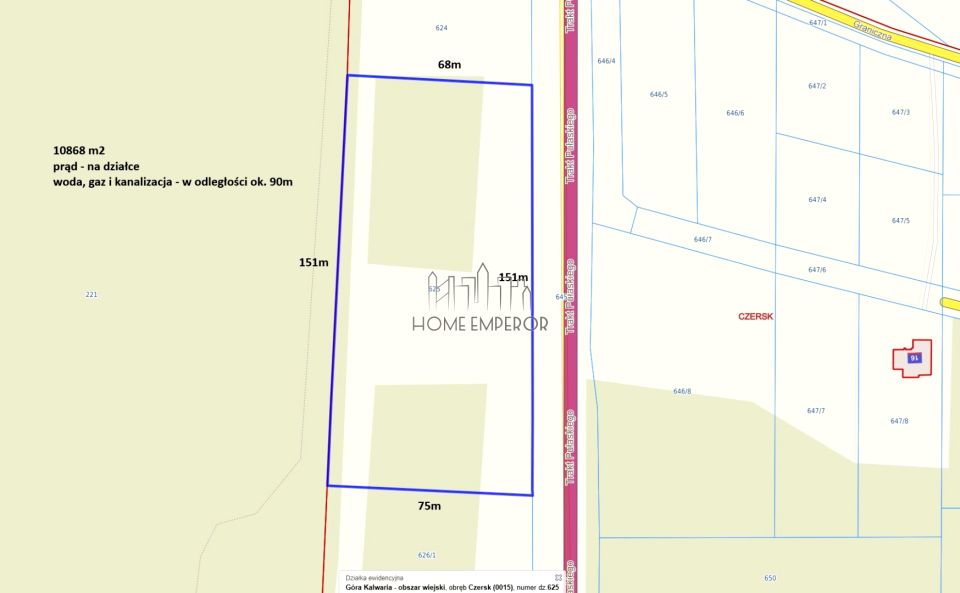 Działka budowlana Czersk