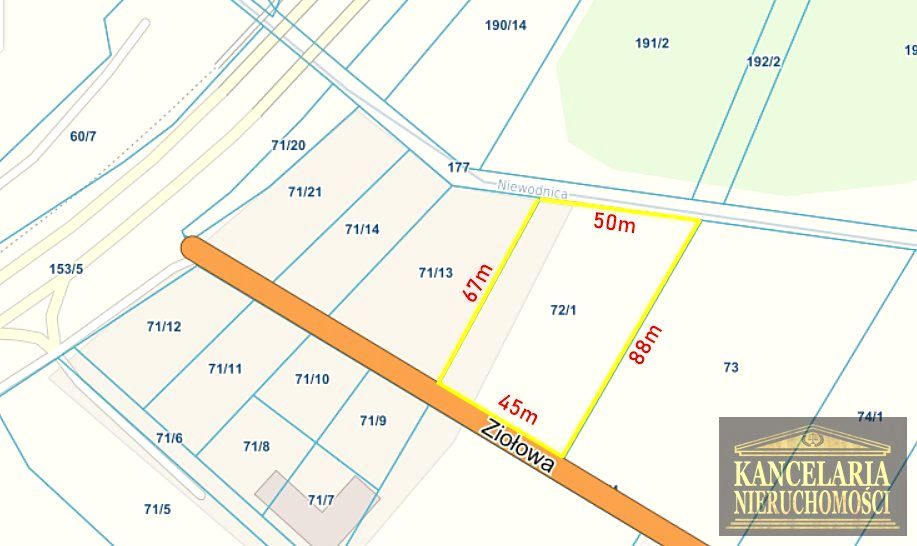 Działka przemysłowa Zalesiany