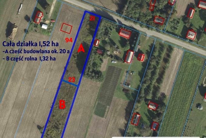 Działka budowlano-rolna Dąbrowa
