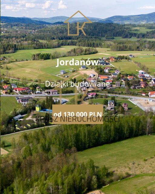 Działka budowlana Jordanów