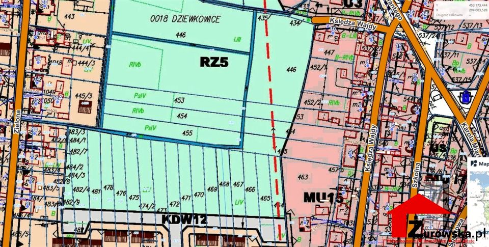 Pusta działka Dziewkowice