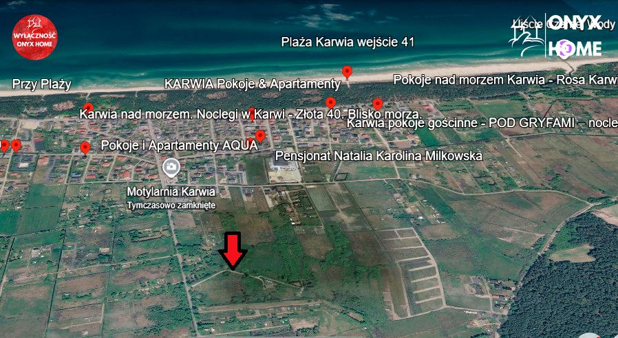 Działka inwestycyjna Karwia