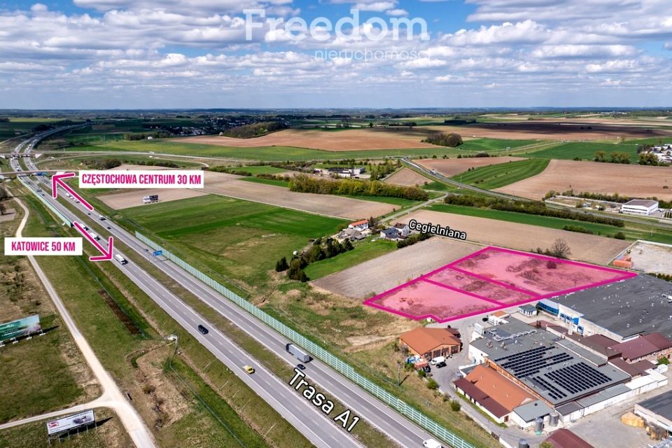 Działka usługowa Woźniki