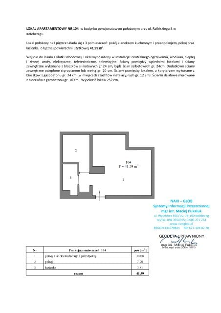 Mieszkanie Solne Zdroje, ul. Rafińskiego 8
