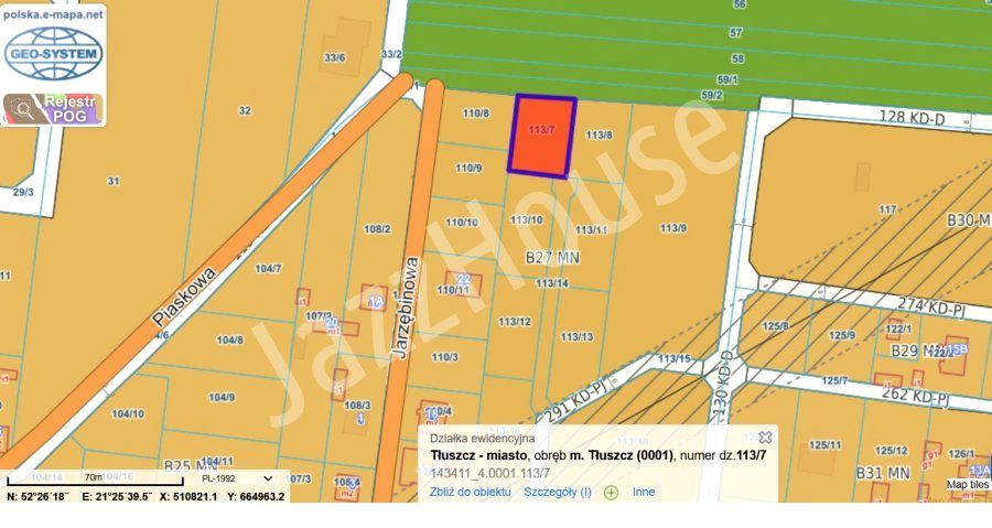 Działka budowlana Tłuszcz