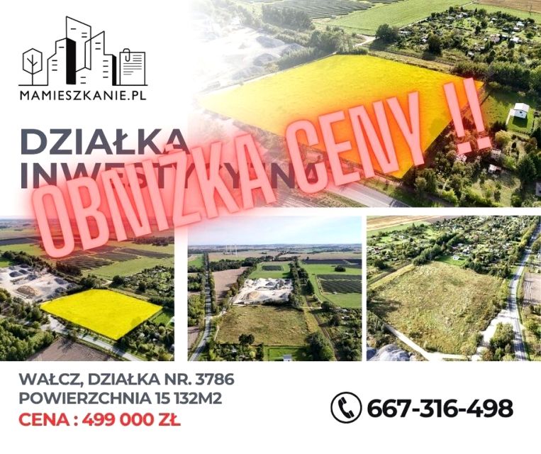 Działka inwestycyjna Wałcz sprzedam