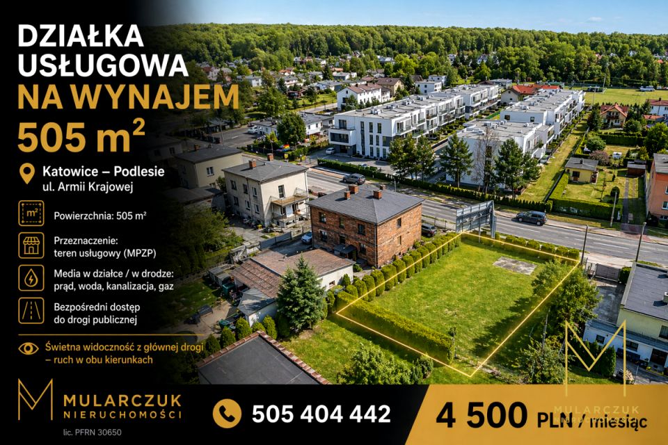 Działka usługowa Katowice